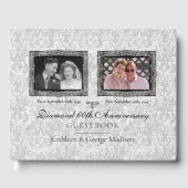 Silver Double Foto Diamond Jubiläum Gästebuch (Vorderseite)