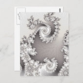 Silver Double Spiral Postcard Postkarte (Vorne/Hinten)