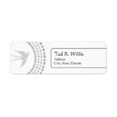 Silver Dove Religious Address Label (Vorne)
