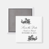 Silver Dragon Save the Date Magnet (Vorderseite/Rückseite)
