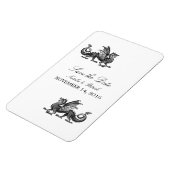 Silver Dragon Save the Date Magnet (Linke Seite)