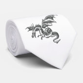 Silver Dragon White Krawatte (Gerollt)