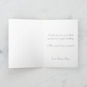 Silver Dragonfly Herz Hochzeit Akzeptanz Dankeskarte (Innenseite)