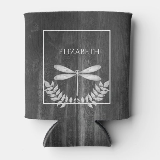 Silver Dragonfly Rustic Can Cooler Dosenkühler (Vorderseite)