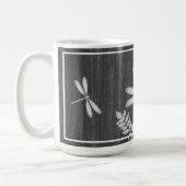 Silver Dragonfly Rustic Personalisiert Coffee Tass Kaffeetasse (Links)