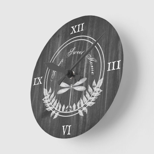 Silver Dragonfly Rustikale Acrylwand Uhr (Winkel)