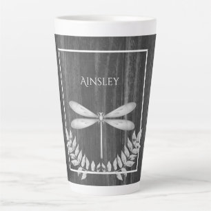 Silver Dragonfly Rustikale Personalisierte Latte T Milchtasse
