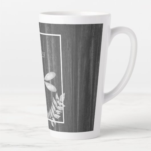 Silver Dragonfly Rustikale Personalisierte Latte T Milchtasse (Rechts)