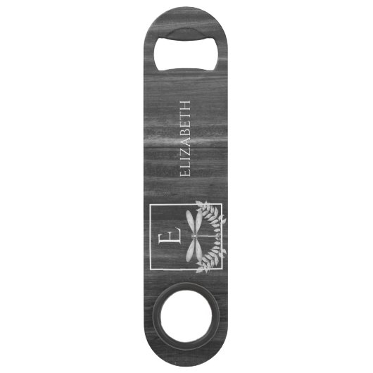 Silver Dragonfly Rustikaler Personalisierter Bar K Speed Flaschenöffner (Vorderseite)