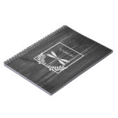 Silver Dragonfly Rustikales Personalisiertes Noteb Notizblock (Linke Seite)