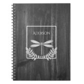 Silver Dragonfly Rustikales Personalisiertes Noteb Notizblock (Vorderseite)