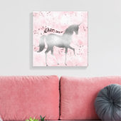 Silver Dream Unicorn Leinwanddruck (Insitu (Wohnzimmer))