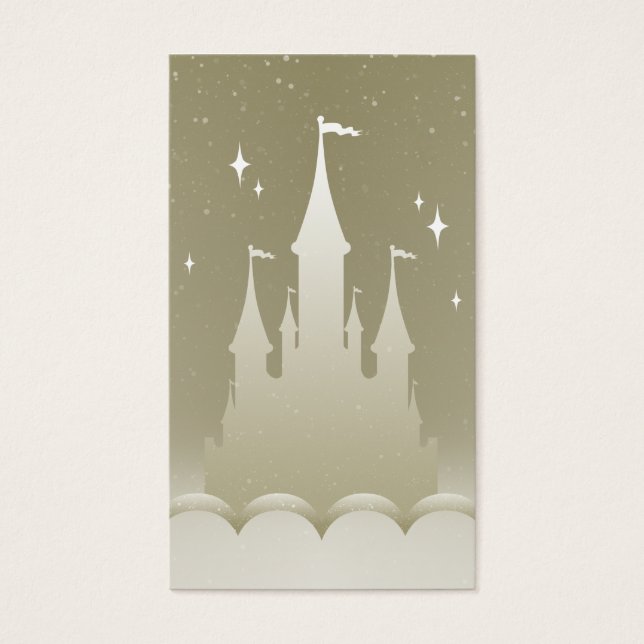 Silver Dreamy Castle in den Wolken Starry Sky (Vorderseite)