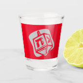 Silver Dreidel Schnapsglas (Vorderseite)