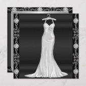 Silver Dress Birthday Party Einladung (Vorne/Hinten)