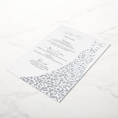 Silver Dress Birthday Party oder Brautparty Menu Folieneinladung (Gedreht)