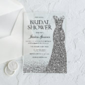 Silver Dress Elegance Brautparty Acryleinladungen