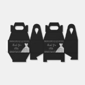 Silver Dress Faux Glitter Quinceanera  Geschenkschachtel (Ungefaltet)