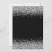 Silver Dress Imitate Glitzer Sweet 16 Geburtstag Einladung (Rückseite)