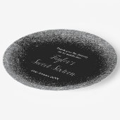 Silver Dress Imitate Glitzer Sweet 16 Geburtstag Pappteller (Schrägansicht)