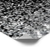 Silver Dress Imitats Glitzer Quinceanera Willkomme Poster (Ecke)