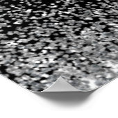 Silver Dress Imitats Glitzer Sweet 16 Willkommen Poster (Ecke)