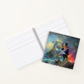 Silver Dress Priestess Occult Dark Hexy AI Art Notizblock (Innenseite)