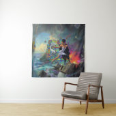 Silver Dress Priestess Occult Dark Hexy AI Art Wandteppich (Beispiel)