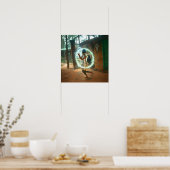 Silver Dress Priestess Witchy AI Art Matt Value Poster (Küche)