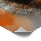 Silver Dress Priestess Witchy AI Art Matt Value Poster (Ecke)