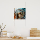 Silver Dress Priestess Witchy AI Art Matt Value Poster (Küche)