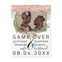 Silver DripsFunny Save the Date Weißes Foto