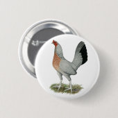 Silver Duckwing Game Hen Button (Vorne & Hinten)