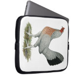 Silver Duckwing Game Hen Laptopschutzhülle (Vorne Rechts)