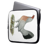 Silver Duckwing Game Hen Laptopschutzhülle (Vorderseite Links)