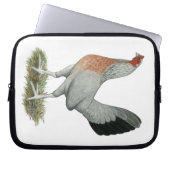 Silver Duckwing Game Hen Laptopschutzhülle (Vorderseite)
