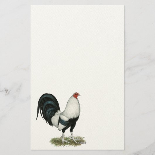 Silver Duckwing Gamecock Briefpapier (Vorderseite)