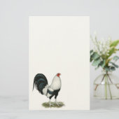 Silver Duckwing Gamecock Briefpapier (Stehend Vorderseite)