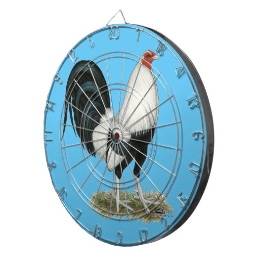 Silver Duckwing Gamecock Dartscheibe (Vorderseite rechts)