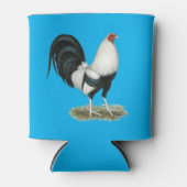 Silver Duckwing Gamecock Dosenkühler (Vorderseite)