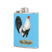 Silver Duckwing Gamecock Flachmann (Links)