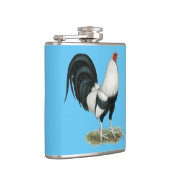 Silver Duckwing Gamecock Flachmann (Rechts)