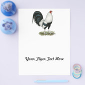 Silver Duckwing Gamecock Flyer (Einzeln)