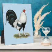 Silver Duckwing Gamecock Fotoplatte (Seite)