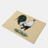 Silver Duckwing Gamecock Fußmatte (Schrägansicht)