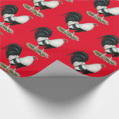 Silver Duckwing Gamecock Geschenkpapier (Ecke)