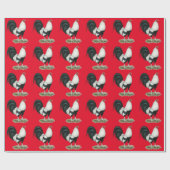 Silver Duckwing Gamecock Geschenkpapier (Flach)
