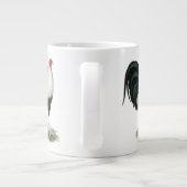 Silver Duckwing Gamecock Jumbo-Tasse (Rückseite)