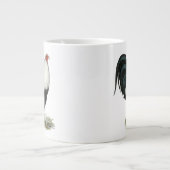 Silver Duckwing Gamecock Jumbo-Tasse (Vorderseite)