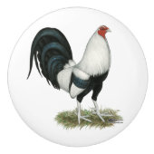 Silver Duckwing Gamecock Keramikknauf (Vorderseite)